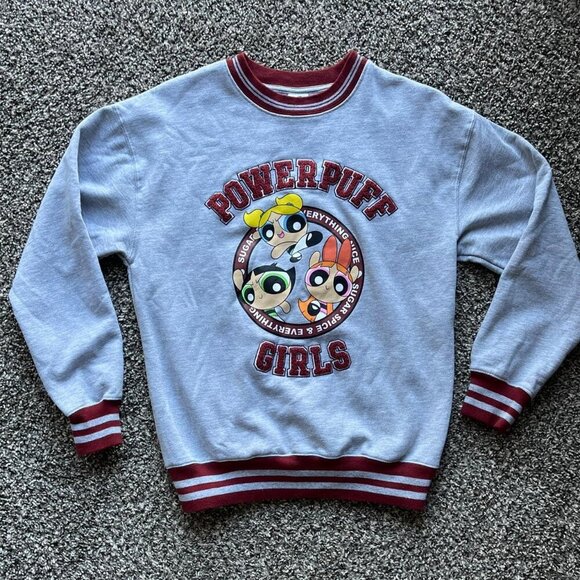 Nickelodeon Tops - Grey And Red Vintage Powerpuff Girls crewneck sweatshirt, Pullover Top
